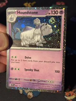 Pokemon Cards Houndstone SVP042 Holo Blister Pack Promo - (NM) *SWIRL* - Image 2
