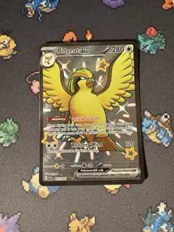 Pokemon Cards Pidgeot ex 221/091 Shiny Secret Rare Paldean Fates - (NM) - Image 1