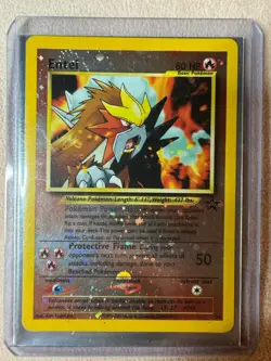 Pokemon Card Entei 34 Black Star Promo HOLO RARE - LP - Image 1