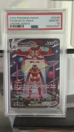 Deoxys VMAX Crown Zenith: Galarian Gallery Holo Card PSA 10 - Image 1