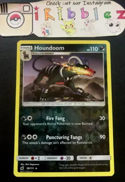 Houndoom 59/111 NM Reverse Holo Rare Pokemon Card. Free Tracked Shipping! - Image 1
