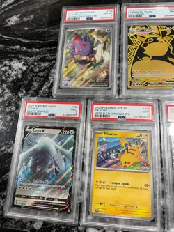 7x PSA Pokemon Card Lot Lugia V Charizard ex Pikachu Vmax Promo Regigigas 8 9 - Image 2