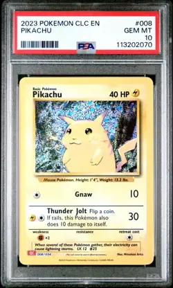 2023 Pokemon Pikachu - Trading Card Game Classic - 008/034 - PSA 10 GEM MINT - Image 3