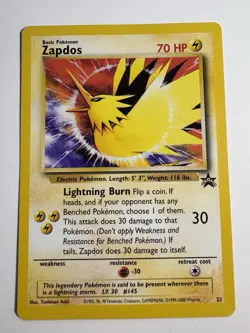 Pokemon TCG Zapdos 23/53 WOTC Black Star Promo Card, Vintage - Image 1
