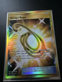 Secret Rare Gold Escape Rope 163/147 Sm-Burning Shadows Holo Card - Image 1