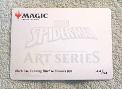Veronica Fish Art Card 44/54 Gold Signed Black Cat Cunning Thief - MTG Spiderman - Image 4