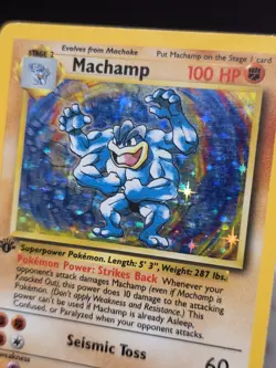 Pokemon TCG Machamp Holo 1st Edition Rare Card Base Set - Image 4