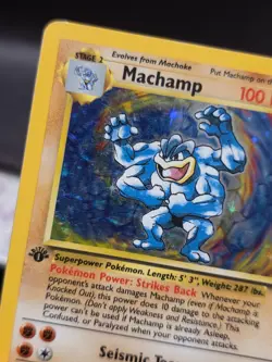 Pokemon TCG Machamp Holo 1st Edition Rare Card Base Set - Image 5