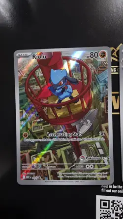 Pokemon Center Riolu and Alakazam Stamped Promo 009, 010 Mega Evolution Cards - Image 2