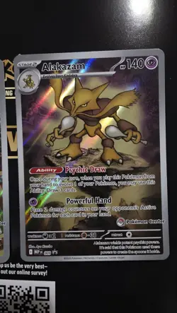 Pokemon Center Riolu and Alakazam Stamped Promo 009, 010 Mega Evolution Cards - Image 3