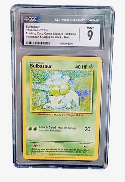 Pokemon Bulbasaur #1 CGC 9: Trading Card Game Classic (Read Description) 🔥🔥 - Image 1