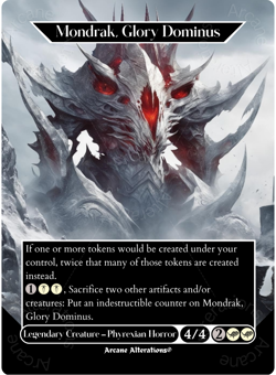 Mondrak, Glory Dominus - Full Art Altered Art Custom Proxy Cards - Image 1