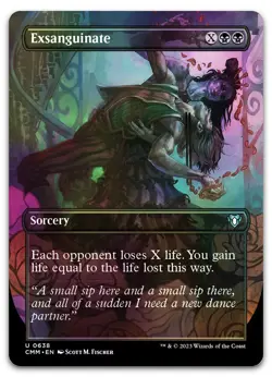 Exsanguinate (Borderless) #638 (Foil) (NM) Commander Masters CMM Magic MTG - Image 1