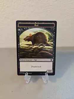 MTG Cat Rat Double Sided Token LP Commander 2017 - Image 2