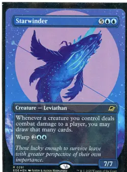 2025 Magic the Gathering Starwinder Creature Leviathan Borderless Foil Near Mint - Image 1