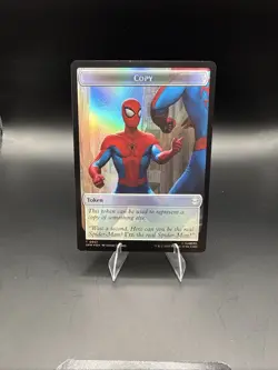 Copy \ Human Citizen Token FOIL -MTG Magic the Gathering Spiderman- Crimped - Image 1