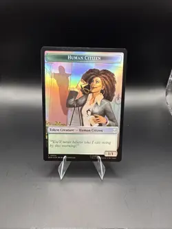 Copy \ Human Citizen Token FOIL -MTG Magic the Gathering Spiderman- Crimped - Image 2