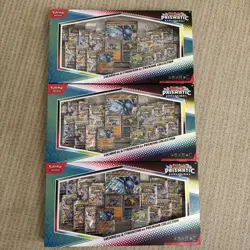 3 x Pokemon Prismatic Evolutions Lucario EX and Tyranitar EX Premium Collection - Image 3