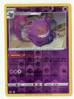 Gengar #085/202 Pokemon TCG SWSH01: Sword & Shield Base Set Holo Rare - Image 1