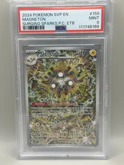 MAGNETON 159 SV: SCARLET AND VIOLET SURGING SPARKS POKEMON CENTER ETB PSA 9 - Image 1