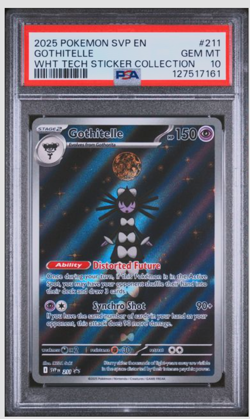 2025 POKEMON SVP PROMO 211 GOTHITELLE WHITE FLARE TECH STICKER COL PSA 10 - Image 1