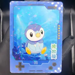 Pokemon Piplup Gameboy Custom Made Fan Art Glossy Holo - Image 1