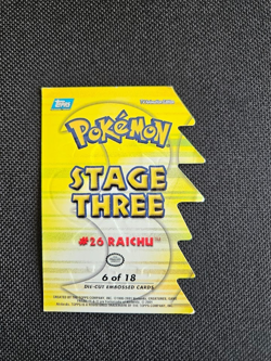 Pokemon 2001 Topps Johto Champions Die-Cut - Raichu #6 - Image 2