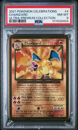 2021 POKEMON CELEBRATIONS ULTRA-PREMIUM COLLECTION #4 CHARIZARD PSA 8 - Image 3