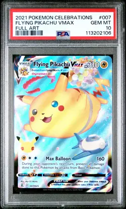 2021 Pokemon Flying Pikachu VMAX - Celebrations - 007/025 - PSA 10 GEM MINT - Image 2