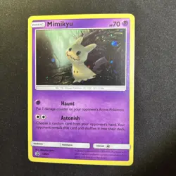 Pokemon TCG Sun & Moon Mimikyu SM29 Black Star Promo Cosmos Holo LP Or Better - Image 1