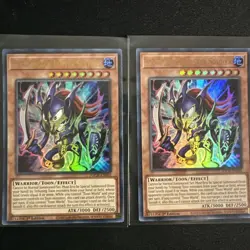 Yu-Gi-Oh! TCG 2 COPIES Toon Black Luster Soldier 1st Edition UR TOCH-EN001 NM - Image 1