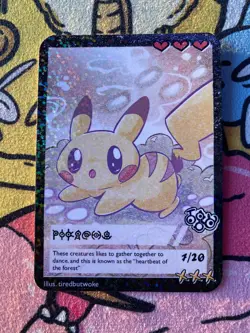 Pokemon Parody Cards by Tiredbutwoke, v2 / Set 2 - Pikachu Holographic Card - Image 1