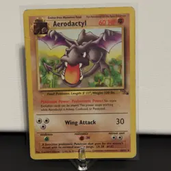 Aerodactyl Pokemon Card 16/62 Fossil Set Non Holo Rare Unlimited Vintage - Image 1