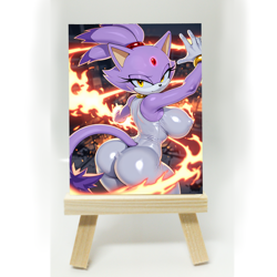 Blaze The Cat - Top Deck Waifu Art Card (18+) - Image 1