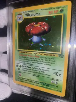 Vileplume 15/64 Jungle Holo GRADED 10 GEM MINT PGC Pokemon Card 1999 - Image 1