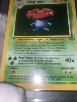 Vileplume 15/64 Jungle Holo GRADED 10 GEM MINT PGC Pokemon Card 1999 - Image 3