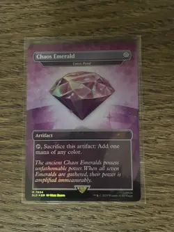 MTG Chaos Emerald Lotus Petal (7034) Secret Lair x Sonic Drop Foil LP - Image 1