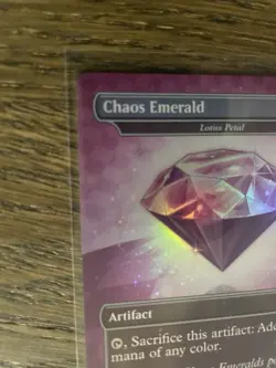 MTG Chaos Emerald Lotus Petal (7034) Secret Lair x Sonic Drop Foil LP - Image 2