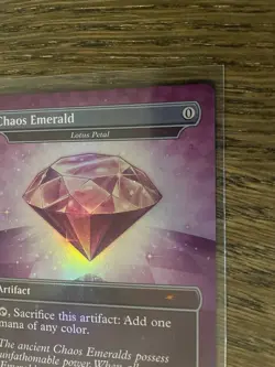 MTG Chaos Emerald Lotus Petal (7034) Secret Lair x Sonic Drop Foil LP - Image 3