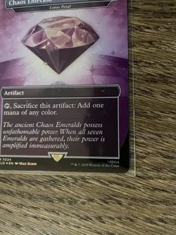 MTG Chaos Emerald Lotus Petal (7034) Secret Lair x Sonic Drop Foil LP - Image 4