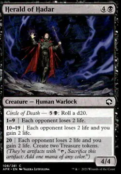 MTG Adventures in the Forgotten Realms Herald of Hadar 108 Common - Image 1