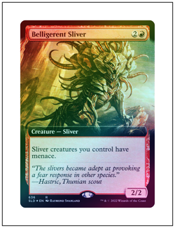 1x Belligerent Sliver, Foil, Secret Lair, Magic, MTG NM - Image 1