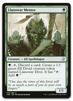 Llanowar Mentor #216 (NM) Time Spiral Remastered TSR Magic MTG - Image 1