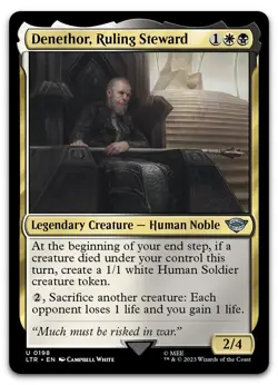 Denethor, Ruling Steward #198 (NM) Lord of the Rings LTR Magic MTG - Image 1