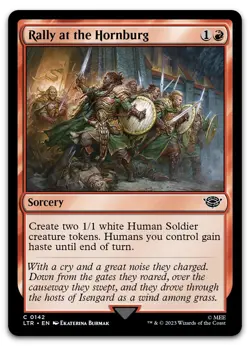 Rally at the Hornburg #142 (NM) Lord of the Rings LTR Magic MTG - Image 1