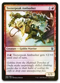 Teeterpeak Ambusher #169 (Foil) (NM) Zendikar Rising ZNR Magic MTG - Image 1