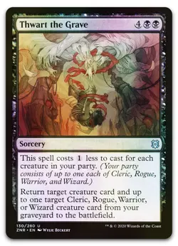 Thwart the Grave #130 (Foil) (NM) Zendikar Rising ZNR Magic MTG - Image 1
