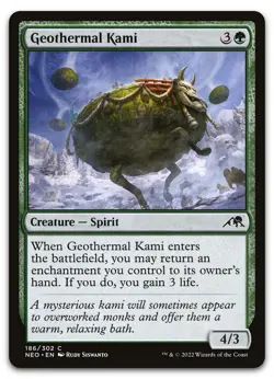 Geothermal Kami #186 (NM) Kamigawa Neon Dynasty NEO Magic MTG - Image 1