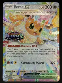 Eevee ex 075/131 Pokemon TCG Sv: Prismatic Evolutions Stamped Promo Sealed NM - Image 1
