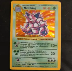 Shadowless Nidoking 11/102 - Pokemon Base Set Holo Rare - 1999 Vintage WotC #11 - Image 1